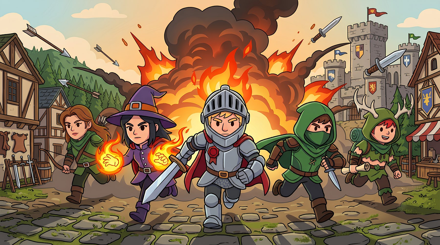 Герои Smash Squad: Салли, Жанна, Соланке, Лукас и Том
